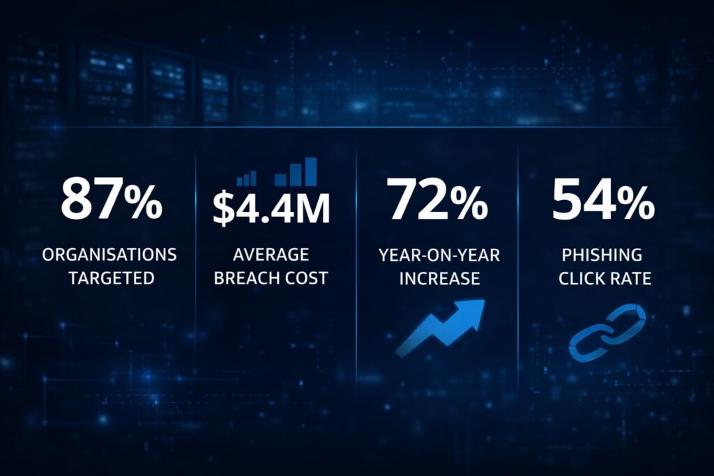 AI cyberattack statistics 2026 showing business impact and financial damage data