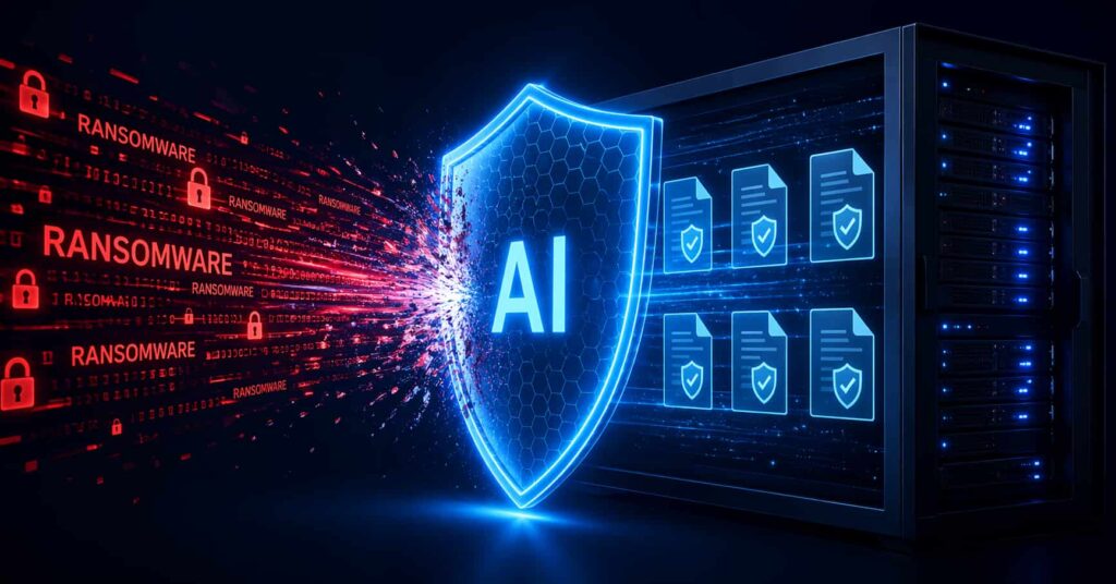 AI ransomware detection stopping an attack before file encryption begins in 2026