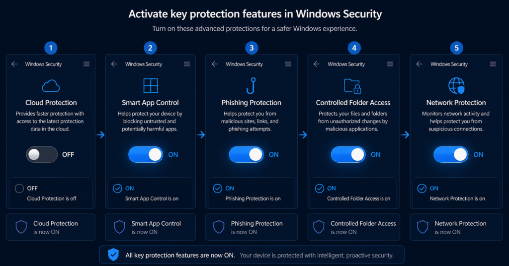 Step by step guide to activating Microsoft Defender AI features in Windows Security settings 2026