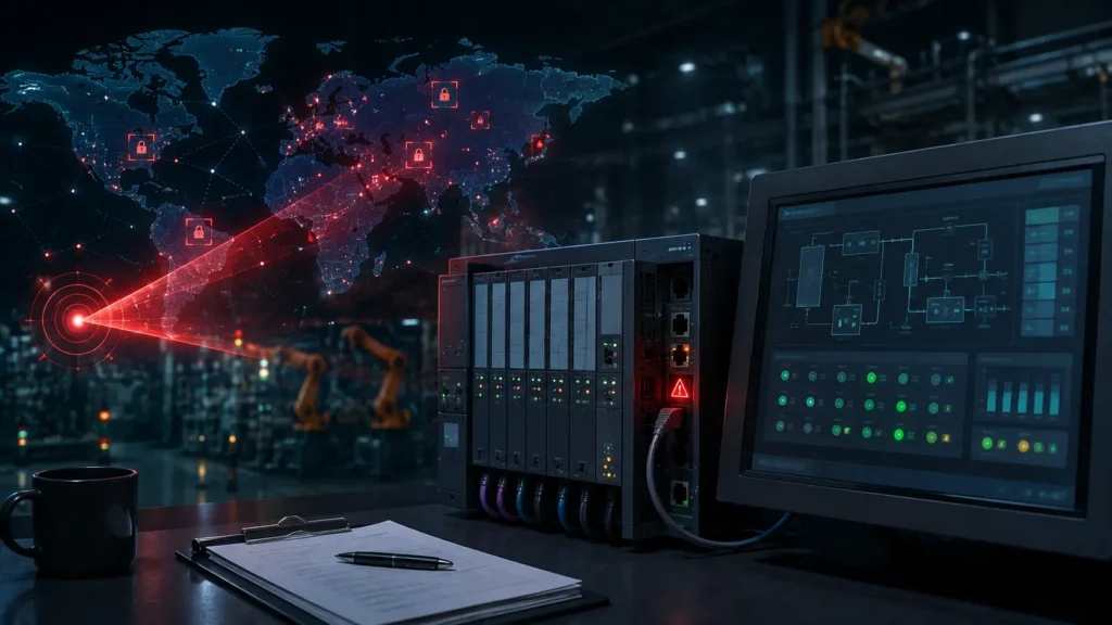A finance manager at a laptop urgently executing protocols for reporting business email compromise wire fraud during a late-night security incident.